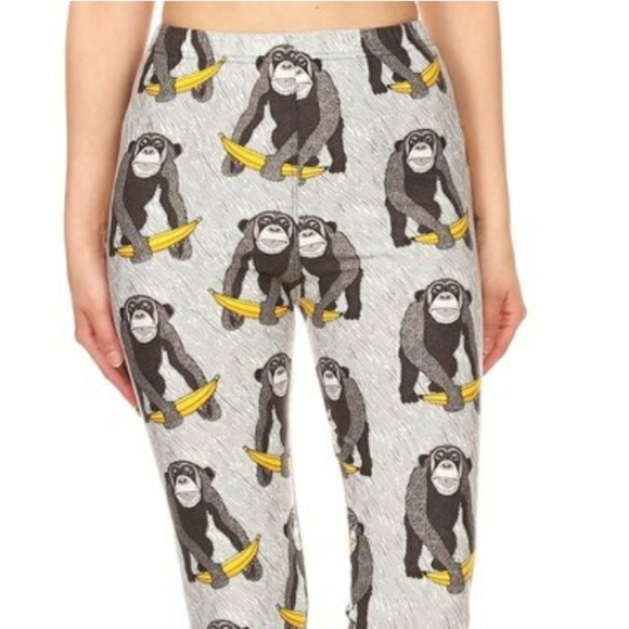 🆕 Monkey Print Leggings - Picture 3 of 6